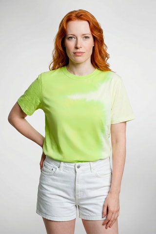 T-shirt tie and dye Lisa - Vert citron