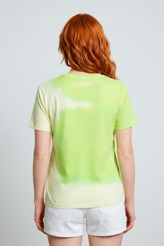 T-shirt tie and dye Lisa - Vert citron
