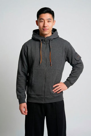 Sweat à capuche Bobby - Anthracite chiné
