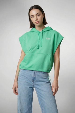 Sweat à capuche Amandine - Vert d'eau