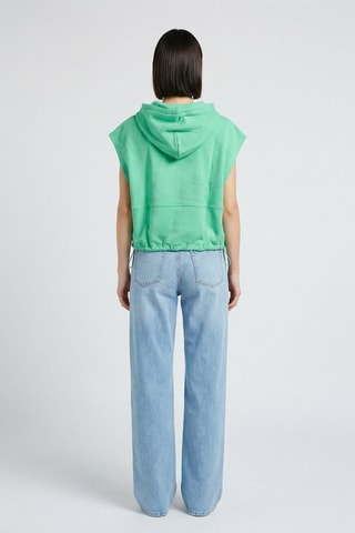Sweat à capuche Amandine - Vert d'eau