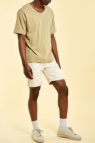 Short en jean Leon - Ecru