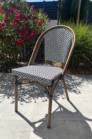 Fauteuil de jardin Bistro - Bleu - En textilène