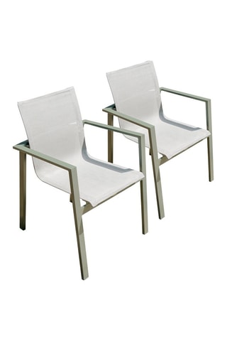 2 fauteuils empilables Miami - Kaki