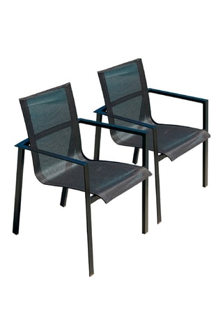2 fauteuils empilables Miami - Anthracite