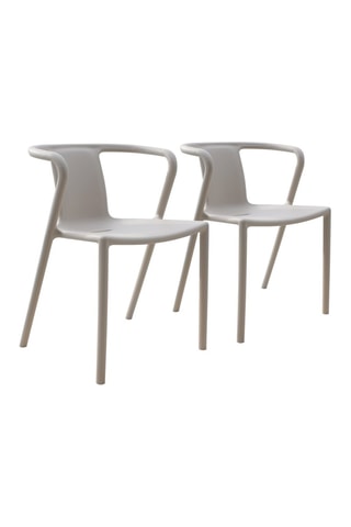 2 fauteuils de jardin empilables  Diego  -  Sable