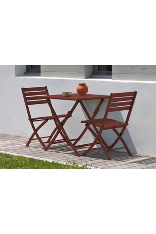 Guéridon 2 places de jardin pliable Marius - 70 x 70 x 73 cm