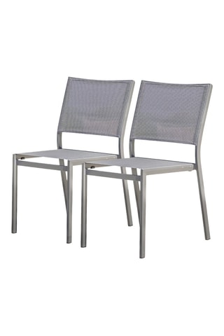 2 chaises de jardin empilables Stockholm - 48 x 59 x 84 cm