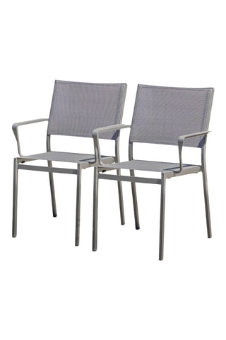 2 fauteuils de jardin Stockholm empilables - Anthracite