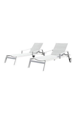 2 chaises longues Ibiza - 210 x 75 x 50 cm