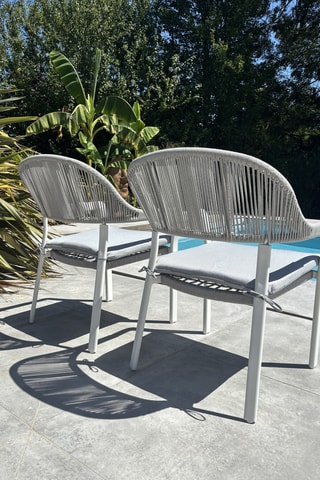 2 fauteuils de jardin Abella - Gris
