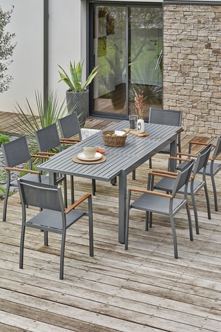 Ensemble de jardin en acacia Orsino - 8 places