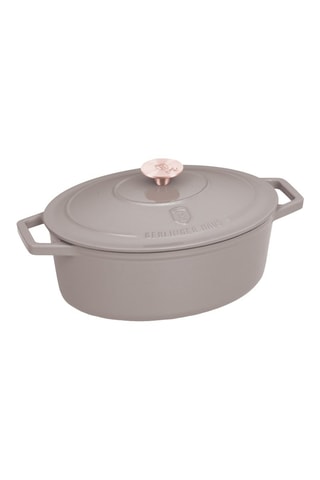 Cocotte ovalada de metal fundido Taupe Collection - 30 cm - 4,65 l