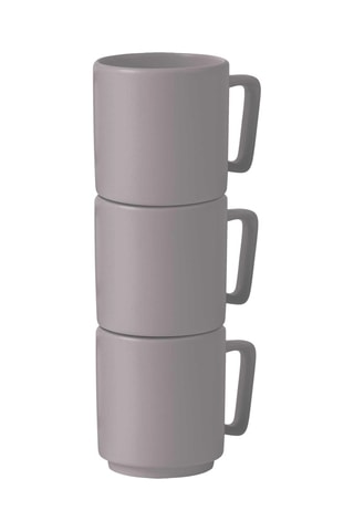 4 tazas de porcelana Matt Taupe - 300 ml