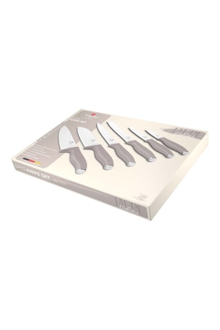 6 cuchillos de acero inoxidable Taupe Collection