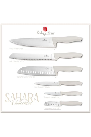 6 cuchillos de acero inoxidable Sahara