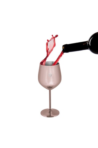2 vasos de vino de acero inoxidable - 2 x 55 cl