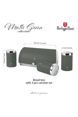 Juego de recipientes de acero inoxidable Matte Green - 4 piezas