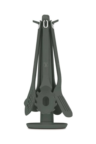 6 utensilios de cocina de silicona Matte Green
