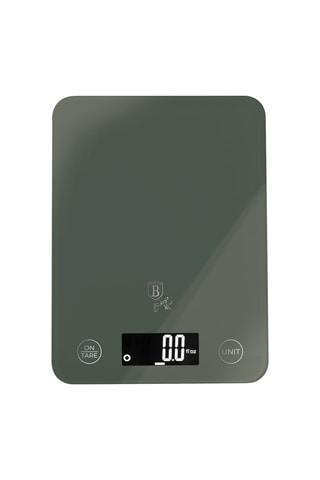 Báscula digital de cocina de vidrio templado Matte Green - 5 kg