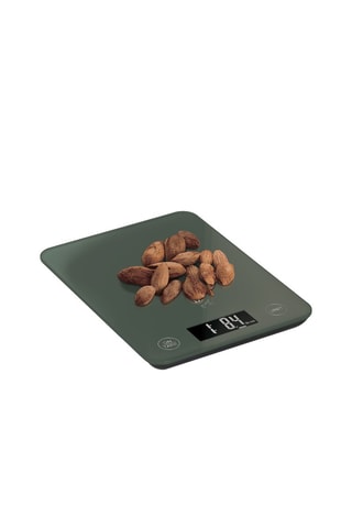 Báscula digital de cocina de vidrio templado Matte Green - 5 kg