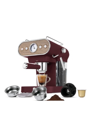 Cafetera de expreso 3 en 1 de acero inoxidable Leonardo Nordic - 1,2 l - 950 W