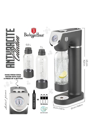 Máquina para refrescos de acero inoxidable Anthracite