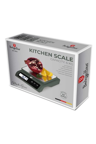 Báscula digital de acero inoxidable Matte Green - Hasta 6 kg