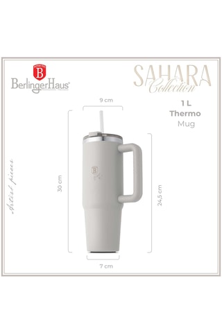 Taza de viaje de acero inoxidable Sahara - 1 l