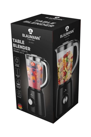 Batidora de vaso de acero inoxidable Black Silver - 500 W - 2 velocidades