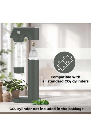 Máquina de agua con gas de acero inoxidable Matte Green - 1 l