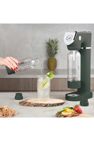 Máquina de agua con gas de acero inoxidable Matte Green - 1 l