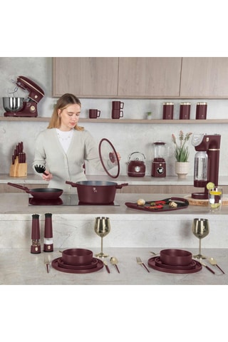 Cuchillos de acero inoxidable con soporte de bambú - 6 piezas