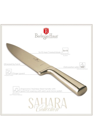 Cuchillos de acero inoxidable con soporte de bambú Sahara - 6 piezas