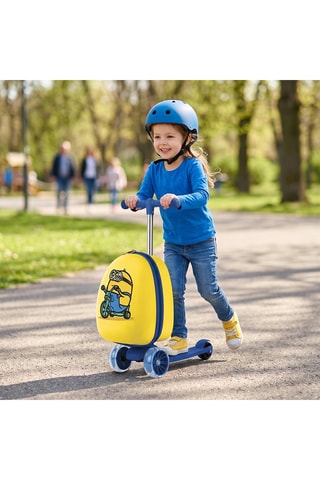 Patinete con maleta (S) Los Minions - Azul y amarillo - A partir de 5 años