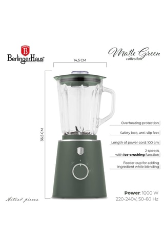 Batidora de vaso Matte Green - 1000 W - 2 velocidades