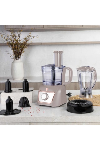 Robot de cocina de acero inoxidable Taupe - 500 W - 2 velocidades