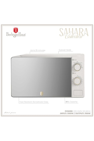 Microondas de vidrio de borosilicato Sahara - 1100 W