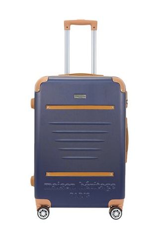 Mala média e mala de grande volume Trocadero (M/L) - 65/75 cm - Azul, castanho e prateado