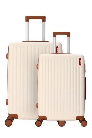 Mala média e mala de grande volume Nasa Glenn (M/L) - 65/75 cm - Bege