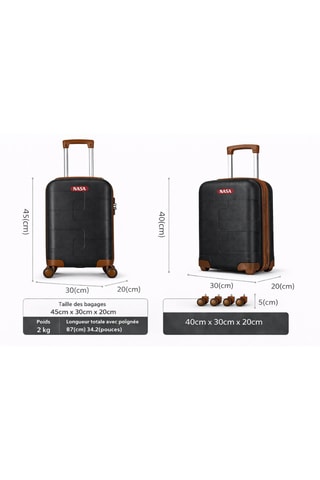 Mala cabine lowcost Staliner (XS) - 40 cm - Preto