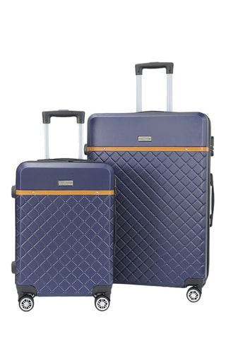 Mala cabine e mala de grande volume Odeon (S/L) - 55/75 cm - Preto, azul e castanho