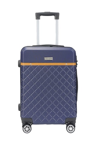 Mala cabine e mala de grande volume Odeon (S/L) - 55/75 cm - Preto, azul e castanho