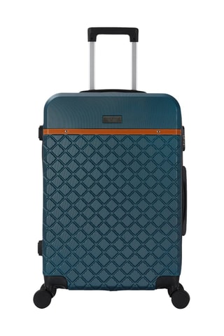Mala média Odeon (M) - 65 cm - Azul e castanho