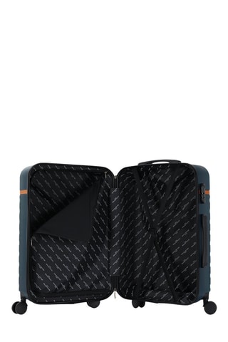 Mala média Odeon (M) - 65 cm - Azul e castanho