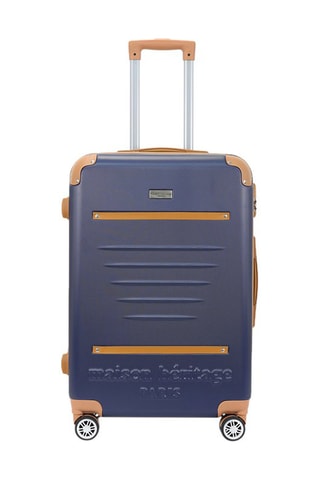 Mala cabine e mala média Trocadero (S/M) - 55/65 cm - Azul, castanho e prateado