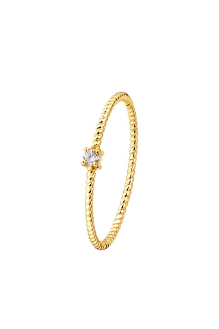 Anillo - Oro amarillo y diamante