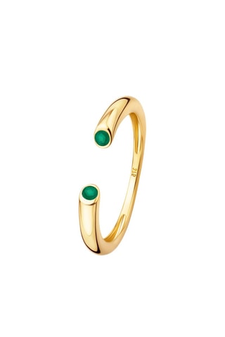 Anillo Oro amarillo y esmeraldas