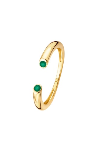 Anillo Oro amarillo y esmeraldas