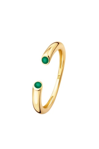 Anillo Oro amarillo y esmeraldas
